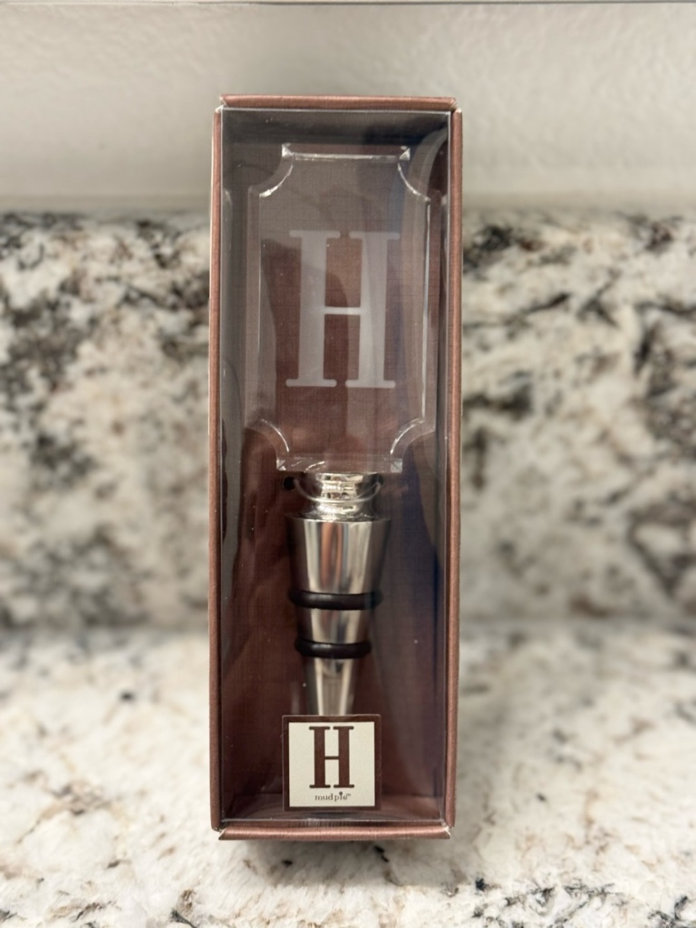 Brand New Monogram “H” Metal Wine Bottle Stopper